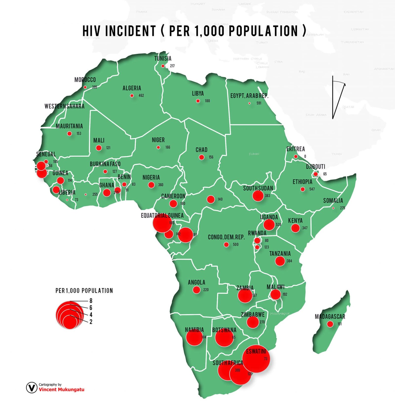 HIV Ocurrances in Africa